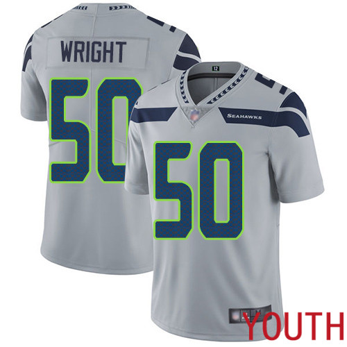 Seattle Seahawks Limited Grey Youth K.J. Wright Alternate Jersey NFL Football 50 Vapor Untouchable